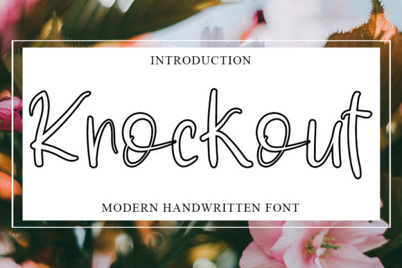 Knockout: A Handwritten Font for Editorial Charm