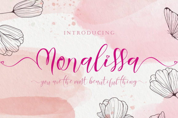 Monalissa: A Handwritten Font for Elegant Craft Projects