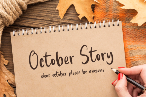 October Story: A Handwritten Font for Creative Branding