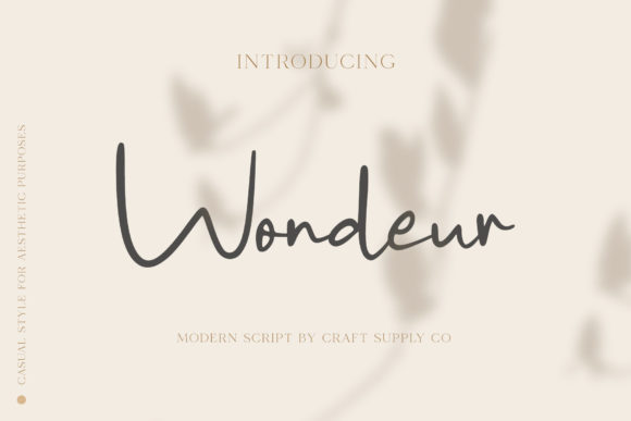 Wondeur: A Delicate Handwritten Font for Elegant Web Design